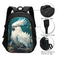 thumbnail image 3 of Balery Tropical Parrot Floral Artwork Mochila con carga USB para hombre y mujer - Mochila impermeable y antirrobo para portátil con puerto USB para viajes, trabajo, estudios y universidad, 3 of 7