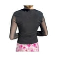thumbnail image 6 of Seyurigaoka Women Juniors Round Collar T-shirt, Printing Mesh Splicing Flare Sleeve Tops, 6 of 8