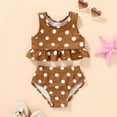 thumbnail image 2 of Younger Tree Toddler Baby Girls Summer Swimsuit Cute Sleeveless Swimwear Two-Piece Suit Beach Bikini for 3-6 Months, 2 of 8