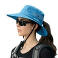 thumbnail image 3 of Women Sun Hat Summer Bucket Wide Brim Protection Hat Foldable Cool Mesh Beach Cap, 3 of 4