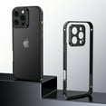 thumbnail image 2 of Allytechgroup for Apple iPhone 15 Pro Case, Shock-Absorbent Metal Bumper Protective Case Cover with Camera Lens Protector Slim Lightweight, Non-Slip Anti-Scratch Frame for Women Men, Titanium, 2 of 9