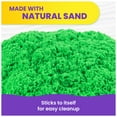 thumbnail image 5 of Kinetic Sand, 2lbs Green Play Sand, Moldable Sensory Toys for Kids, Resealable Bag (Packaging May Vary), for Ages 3 and up, 5 of 12
