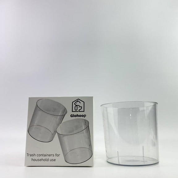 Glohoop Trash containers for household use,Transparent Trash Can Garbage Can Clear Trash Can Clear Waste Can Round Trash Bin Household Trash