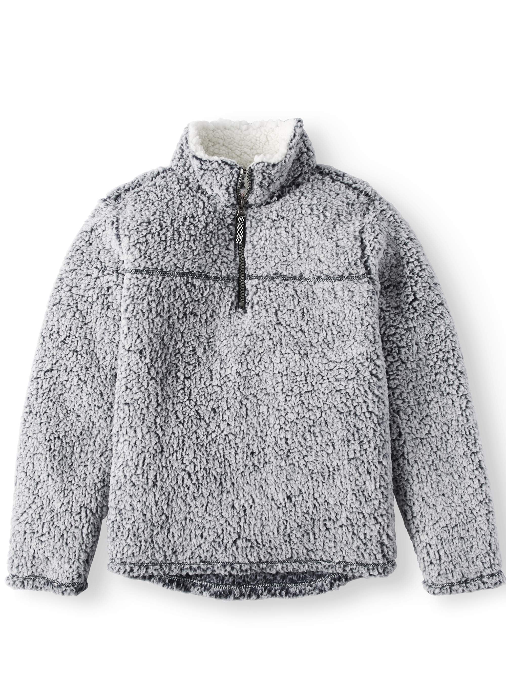 BYWX Women Long Sleeve Sherpa Fleece 1/4 Zip Pullover Outwear Sweatshirt