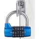 thumbnail image 2 of 5 letter combination lock, direction lock, padlock letter code, word lock combination lock (blue), 2 of 5