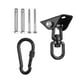 thumbnail image 3 of Kits para colgar hamacas, colgadores oscilantes, soportes de techo con ganchos de bloqueo, gancho de techo oscilante, broche para silla de gimnasio, Negro, 3 of 8