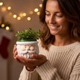 thumbnail image 6 of 2026 Christmas Indoor Home Decor Snowman And Santa Claus Themed Resin Planter Ornament, 6 of 6