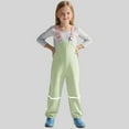thumbnail image 2 of Gelikeya Kids Girls Boys Rain Pants Waterproof Bib Overalls Toddler Mud Proof Rain Wear Windproof Suspender Trousers Light Green 5-6 Years, 2 of 7
