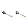 thumbnail image 3 of relayinert Kitchenware Wooden Handle Silicone Shovel Spoon Colander Brush Spatula Tool Missed 2Set, 3 of 6