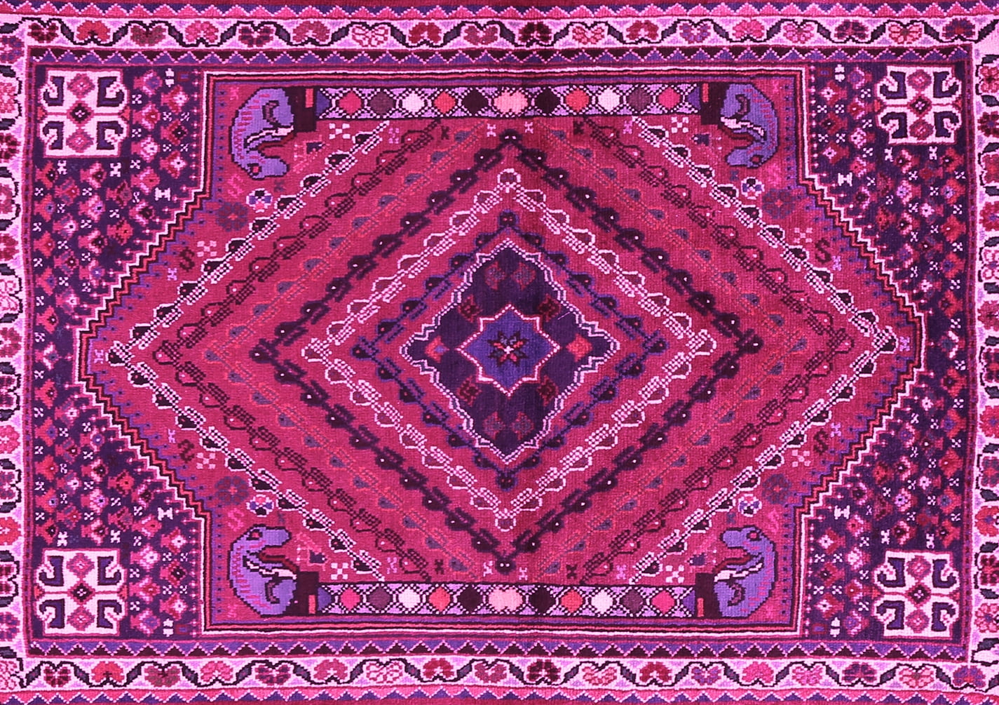 Ahgly Company Indoor Rectangle Persian Pink Traditional Area Rugs, 4' x 6'