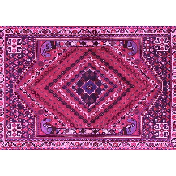 Ahgly Company Indoor Rectangle Persian Pink Traditional Area Rugs, 8' x 12'