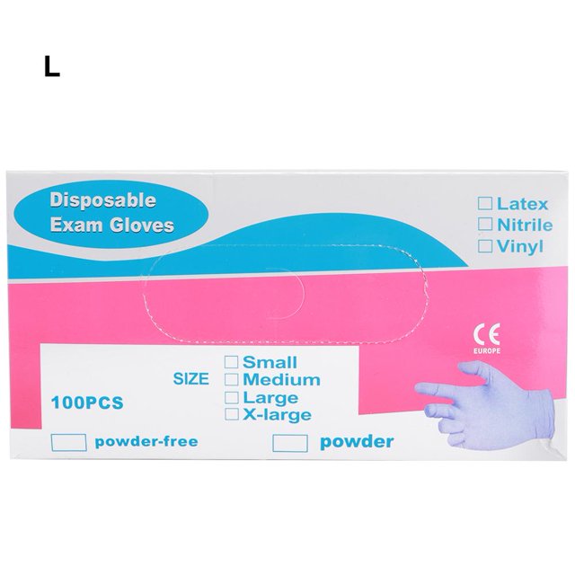 LHCER Gants de Protection Gants en Latex Jetables 100pcs Protection des Mains Résistante au Poinçon, Gants en Latex