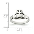 thumbnail image 2 of 925 Sterling Silver Solid Polished Oxidized Antiqued Irish Claddagh Celtic Trinity Knot Ring Size 8 2mm Wide Ring for Wo, 2 of 2