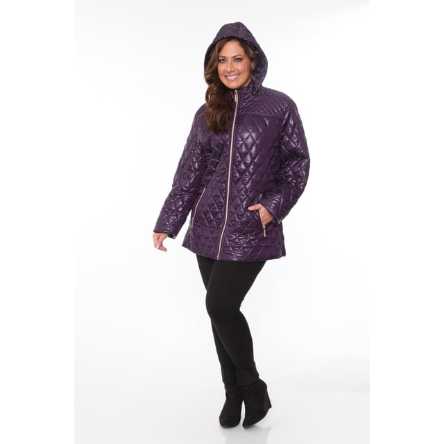 White Mark Manteau Matelassé pour Femmes