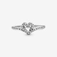 thumbnail image 4 of Pandora Sparkling Wishbone Heart Ring - 199302C01-54, 4 of 6