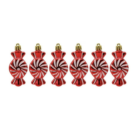 

Decor Store Christmas Tree Decoration Hanging Design Party Scene Holiday Atmosphere Decoration 6 Colors Candy Lollipop Charms Pendant Kid Xmas Gift