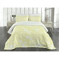 thumbnail image 3 of Ambesonne Floral Quilted Bedspread Set 3 Pcs, Spring Daisy Blossoms, Queen Size, Yellow White, 3 of 5