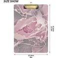 thumbnail image 3 of 12.5"x9" Pink Marble Texture Clipboards, Standard A4 Letter Size Nursing Clipboard with Low Profile Metal Clip Decorative Clip Board for Office Supplies,Gold, 3 of 7