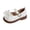 White -AG07, variant on Domzle Toddler Girls Mary Jane School Uniform Dress Shoes Flats Wide Round Toe,Cushioned Comfort, Girl shoes for Wedding Party Daily Silver