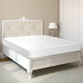 thumbnail image 3 of PiccoCasa Twin Size Satin Fitted Sheet with 12" Deep Pocket, 74"x38" Pearl White, 3 of 6