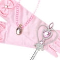 thumbnail image 6 of KAWELL Princess Dress Up Jewelry Dress Up Set Jewelry Accessories with Crowns, Necklaces, Wands, Gloves, Earrings (Pink 5pcs), 6 of 6