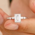 thumbnail image 2 of solitaire jewels 5 Stone 2CT Emerald Moissanit Solitaire Engagement Ring For Women, 14K White Gold, 2 of 5