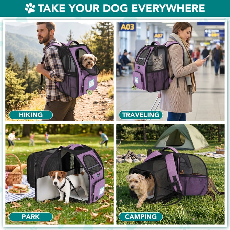 PetAmi Expandable Pet Carrier Backpack, Airline Approved photo 7