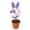 C, variant on Easter Bunny Ear Bonsai Plants, Artificial Flower Pot Decor with Colorful Rabbit Figurines, Spring Home Table Centerpiece for Indoor Decor, Creative Holiday Gift