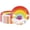Rainbow, variant on 50-Piece Happy Birthday Paper Plates – 7" Disposable for Cake, Salad, Kids Party, Serves 50, Available in 7 Themes (Airplane, Dots, Fire Engines, 90s, Rainbow, Softball, Strawberry)
