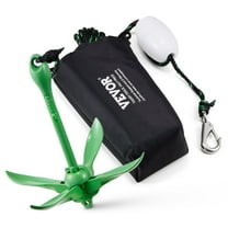 VEVOR Kayak Anchor Kit, 3.5 lb. Paddle Board Anchor Kit with 26.2 ft./8 m Rope and Buoy, Folding Small Boat Anchor with Storage Bag and Snap Hook, Kayak Accessories