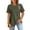 Army Green, variant on Generic Women Summer T Shirts Casual Short Sleeve Crew Neck Tops Pocket Tee Tops