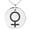 Silver, variant on Stainless Steel Solar System Planetary Venus Engraved Small Medallion Circle Charm Pendant Necklace
