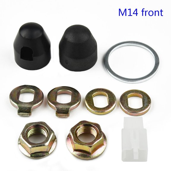 EBIKES Ebike Hub Motor Axle M12M14 Lock Nut Lock Washer Spacer Nut Cover For 500W-5000W Motors With 12/14mm Shafte/M 14 Lock Nut M14 front