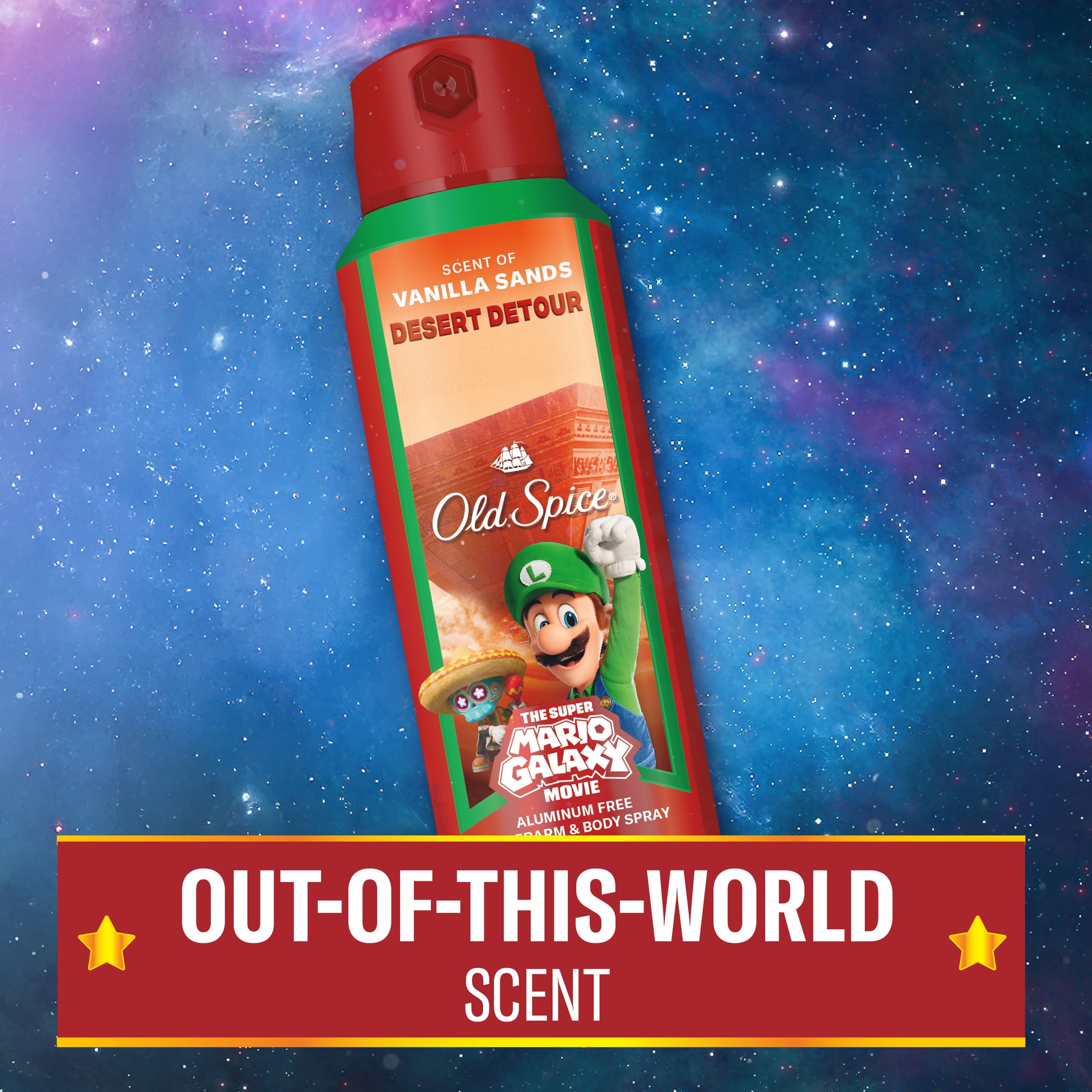 Old Spice Men's Body Spray, Desert Detour, Old Spice x The Super Mario Galaxy Movie, 5.1 oz