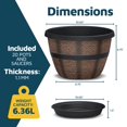 thumbnail image 2 of Whiskey Barrel Planters Lifemaster 25cm Durable Plastic x20, 2 of 7
