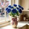 thumbnail image 6 of Yakvarog 4th of July Artificial Flowers, 18.5" Red White Blue Fake Faux Flowers Bouquet Memorial Day Independence Day for 4th of July Decorations, Kitchen Table Centerpiece, Wedding, 6 of 6