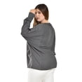 thumbnail image 3 of Blusa con manga kimino Roman Fashion /Tallas Extras, 1041 (Gris) gris 38, 3 of 6