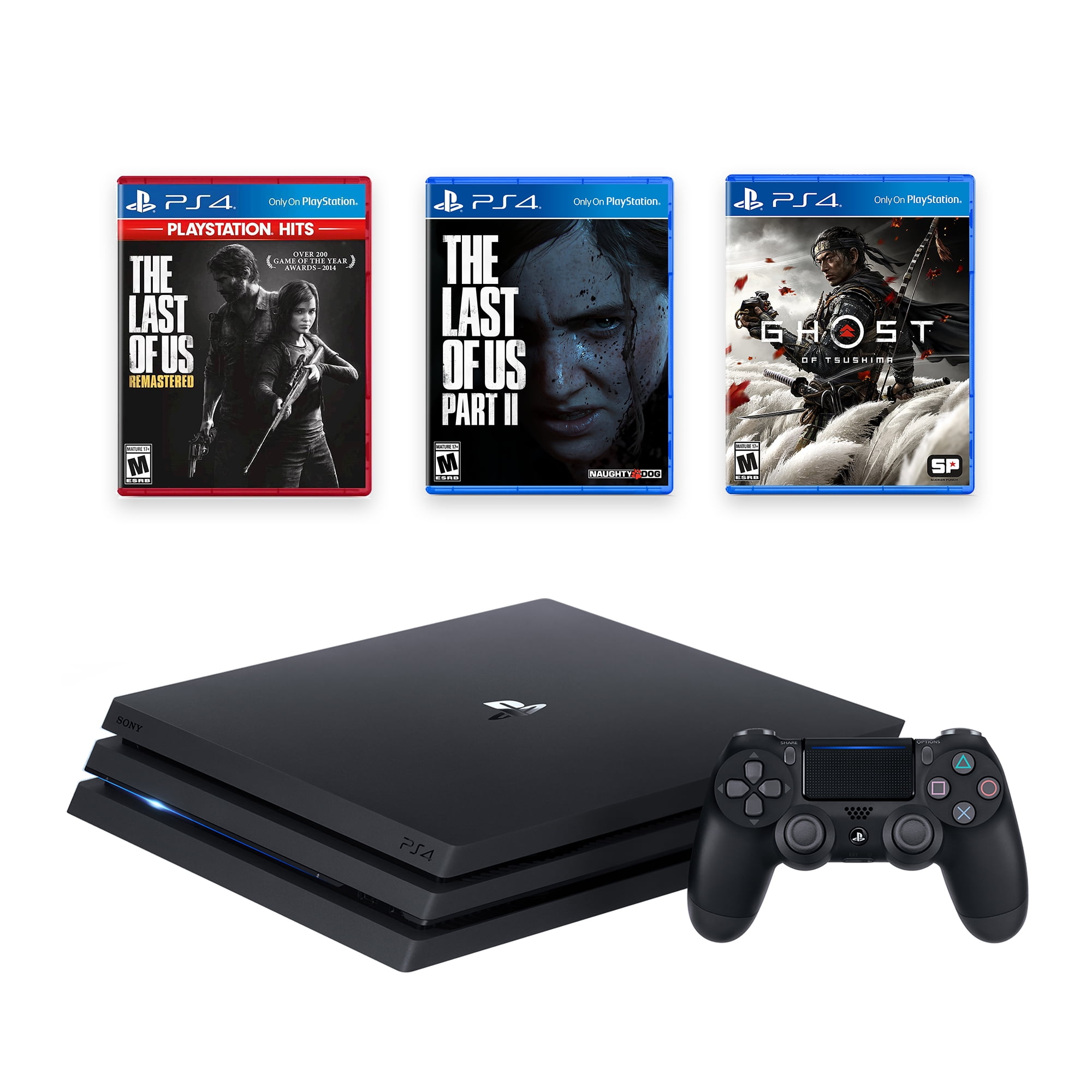 Playstation 4 Pro 1tb Console With The Last Of Us And Ghost Of Tsushima Ps4 Pro 1tb Jet Black 4k Hdr Gaming Console Wireless Controller And Games Walmart Com Walmart Com - top best horror game on roblox electronic deal pro