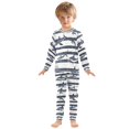 thumbnail image 6 of FORMRS Long Sleeve Top and Pants Pajama Set for Niños 2-Piece Sleepwear, Sizes 18M-8Y, Light Sharks, 6 of 6