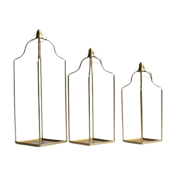 3x Candelabros vintage de hierro forjado, candelabros, farolillos minimalistas hechos a mano