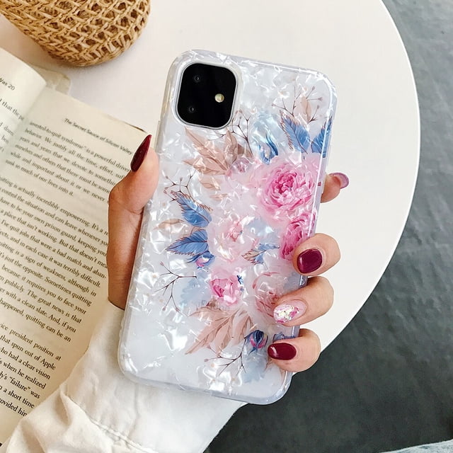 Funda de teléfono con soporte de anillo Floral Retro LOVECOM para iPhone 14 13 12 11 Pro Max XR XS Max X 7 8 Plus funda suave IMD Dream Shell Tan Jianjun unisex
