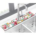 thumbnail image 2 of Kitchen Sink Splash Guard Faucet Mat -2 PC Super Absorbent Fast Drying Mat Sink Gadgets-Splash Guard Behind Faucet Drip Catcher for Kitchen, Bathroom,Sink Mat, Dish Drying Mat, Bathroom(23.5" X 5.5" ), 2 of 5