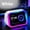 White units, variant on Voice-controlled Desktop Speaker, Suitable for Home/office/bedroom AI Smart Speaker with Large Screen Display, RGB Ambient Lighting Hands-free Calling, Music Player