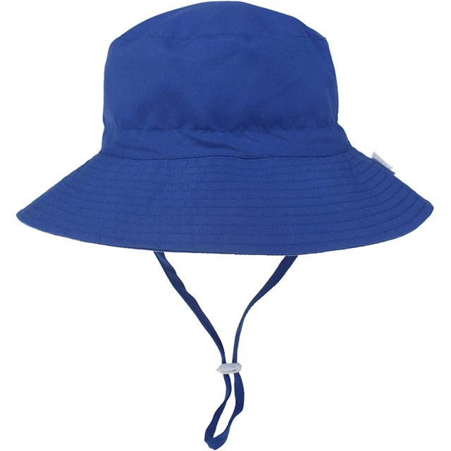 LinYooLi Wide Brim Bucket Hat for Kids Spring Summer Outdoor Sun Protection Headwear Baby Boy Windproof Rope Fisherman Hat