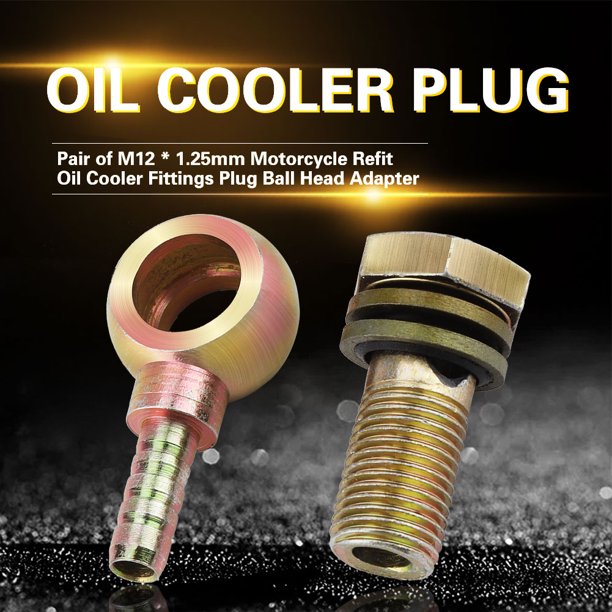 Tornillo Con Núcleo De Enfriador De Aceite, Accesorio De Enfriador De Aceite Práctico Duradero, Accesorios De Motocicleta De Acero Al Carbono Para Sistema De Enfriador De Aceite ANGGREK M10 * 1.0mm Oil Cooler Plug