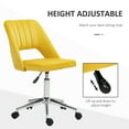 thumbnail image 4 of Vinsetto Armless Office Chair Swivel Computer Desk Chair, Yellow, 4 of 10
