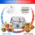 thumbnail image 4 of Blue Christmas Snowflake Pattern Womens Lunch Box for Work,Insulated Large Lunch Bag for Tween and Teen,Loncheras Para Mujer,Leakproof Adult Lunch Bag for Work,Beach,Travel,Picnic,Camping, 4 of 7