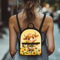 thumbnail image 4 of Eheartsgir Sunflower Gingham Pattern Lightweight Small Work Bag, Front Pocket Waterproof Handbag with Adjustable Strap for Travel Dating, 4 of 8