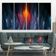 thumbnail image 1 of Fractal Fire in Light Blue - Abstract Canvas Art Print, 1 of 3