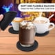 thumbnail image 3 of 4 posavasos para bebidas, posavasos negros para mesa de café, juego de posavasos suaves, posavasos para mesa de centro para bebidas absorbentes, 3 of 5